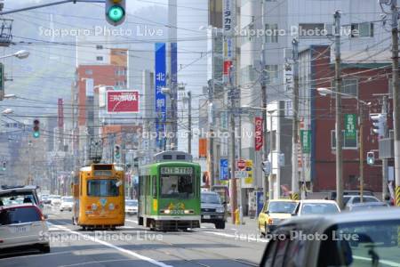 札幌市電と街並み（2007年 H19）