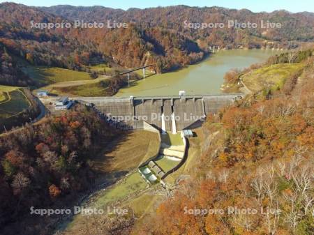 晩秋の庶路ダム　空撮