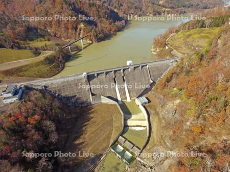 晩秋の庶路ダム　空撮