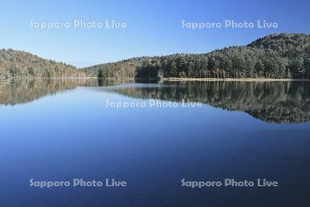 新雪のオンネトー