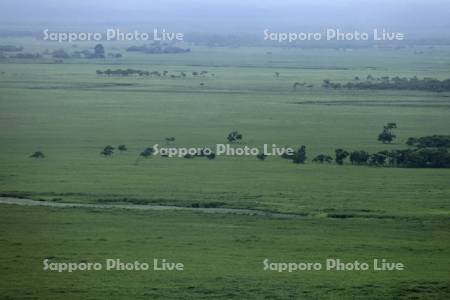 細岡展望台から夏の釧路湿原
