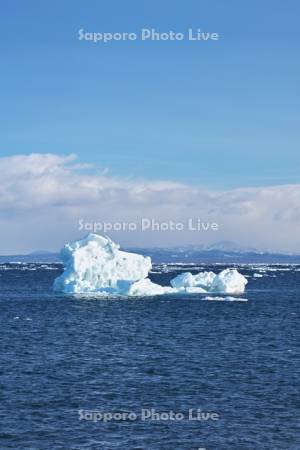 流氷と国後島