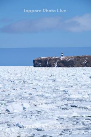 能取岬と流氷とオホーツク海