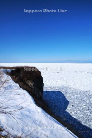 能取岬と流氷とオホーツク海
