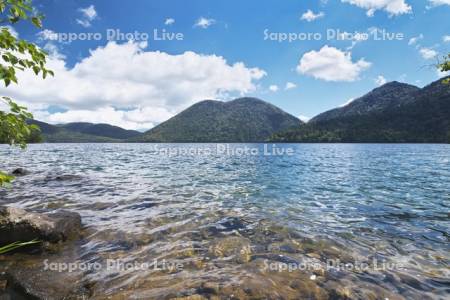 然別湖と天望山（唇山）