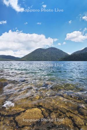 然別湖と天望山（唇山）
