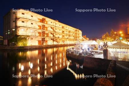 小樽運河　北運河ナイトマーケット　Yummy市