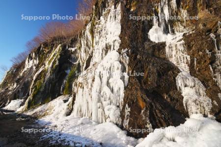 フンベの滝　氷瀑