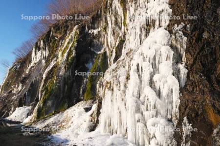 フンベの滝　氷瀑