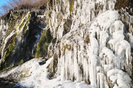 フンベの滝　氷瀑
