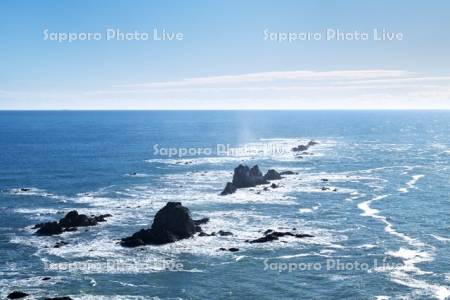 襟裳岬と太平洋