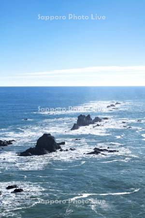 襟裳岬と太平洋