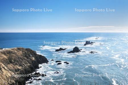 襟裳岬と太平洋