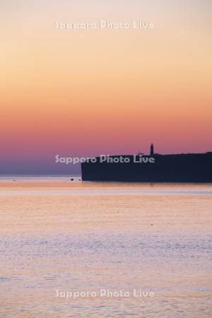 能取岬の朝とオホーツク海
