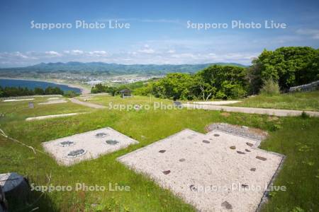 勝山館跡と内郷浜　上之国館跡