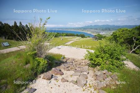勝山館跡と内郷浜　上之国館跡