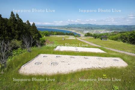 勝山館跡と内郷浜　上之国館跡