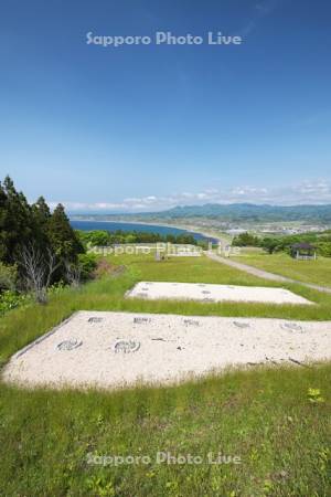 勝山館跡と内郷浜　上之国館跡