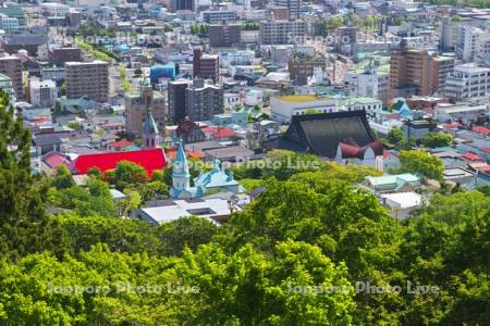 函館西部地区の街並み　教会群