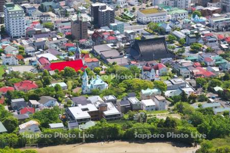 函館西部地区の街並み　教会群