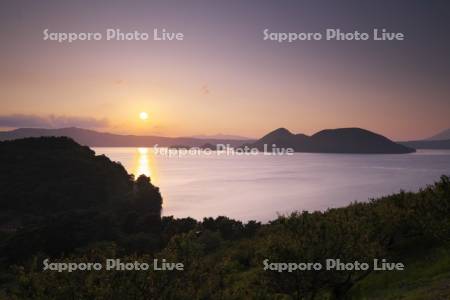 洞爺湖の日没