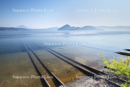 洞爺湖と湖底線路