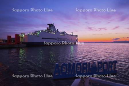 フェリー埠頭の朝　津軽海峡フェリー