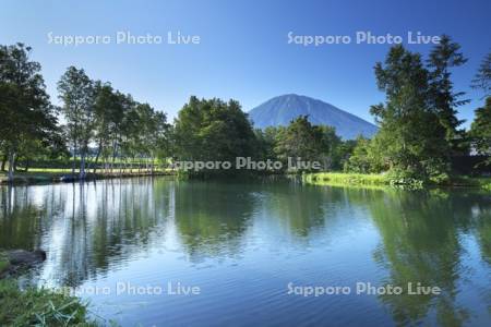 羊蹄姿見池と羊蹄山