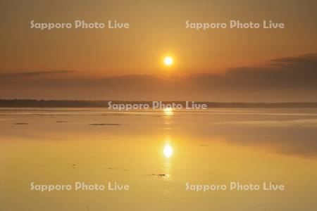 サロマ湖のサンゴ岬の日の出