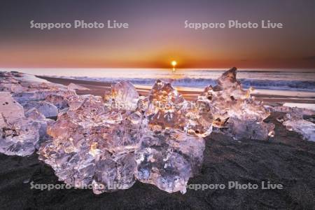 十勝のジュエリーアイスの日の出