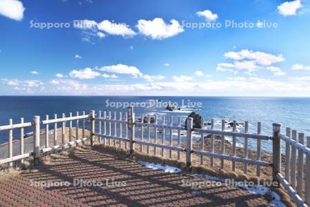 襟裳岬と展望台太平洋