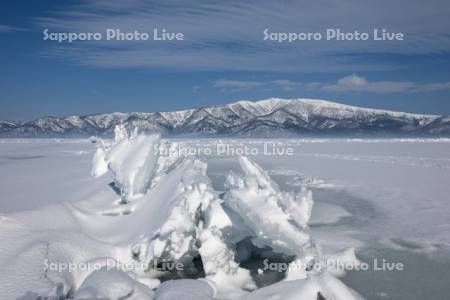 屈斜路湖の御神渡り