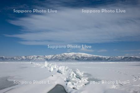 屈斜路湖の御神渡り
