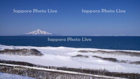道道106号線と利尻島と礼文島