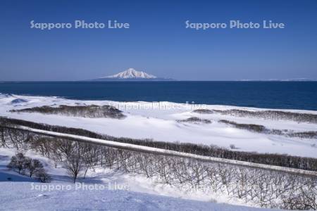 道道106号線と利尻島と礼文島