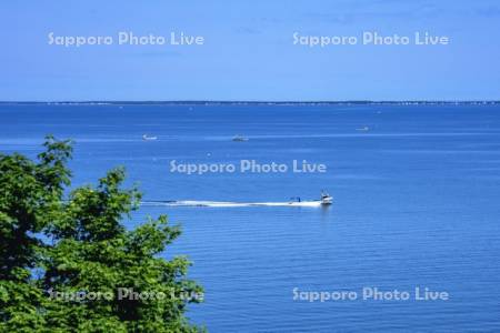 サロマ湖の漁船