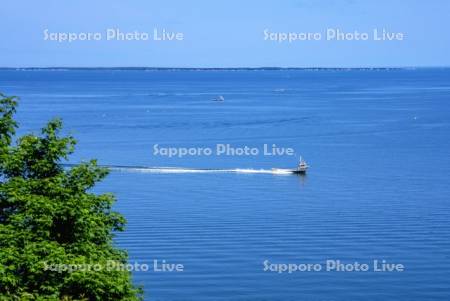サロマ湖の漁船