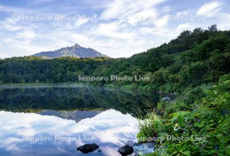 オタトマリ沼と利尻山