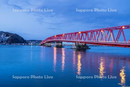 厚岸大橋と厚岸湖