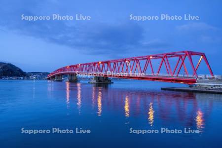 厚岸大橋と厚岸湖