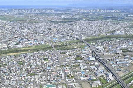 札幌JCT～豊平川～石狩湾