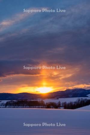 新栄の丘の夕日