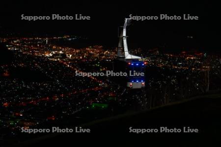 天狗山ロープウェイと夜景