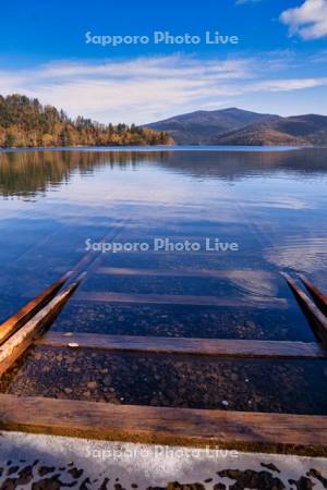 然別湖湖底線路