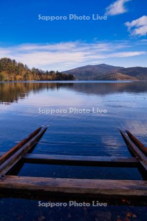 然別湖湖底線路