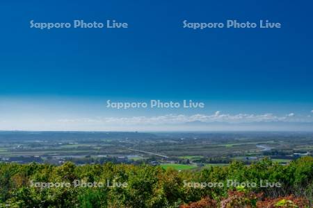 十勝が丘展望台より十勝中央大橋と十勝川