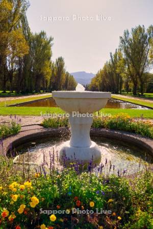 前田森林公園サンクガーデンと手稲山