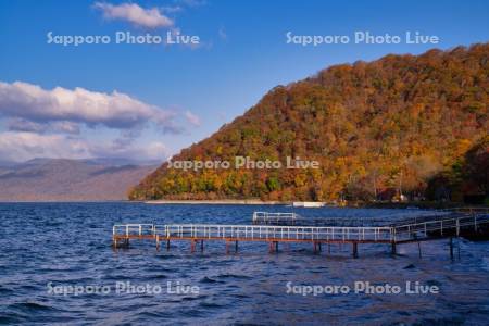 支笏湖と桟橋