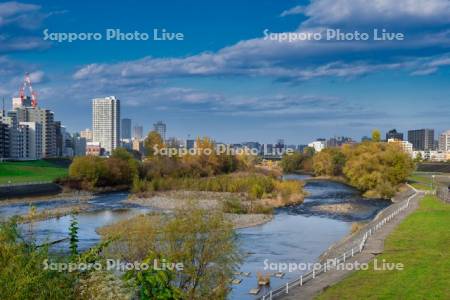 幌平橋より豊平川