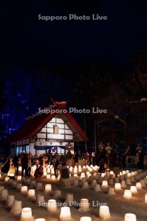 定山渓温泉雪灯路